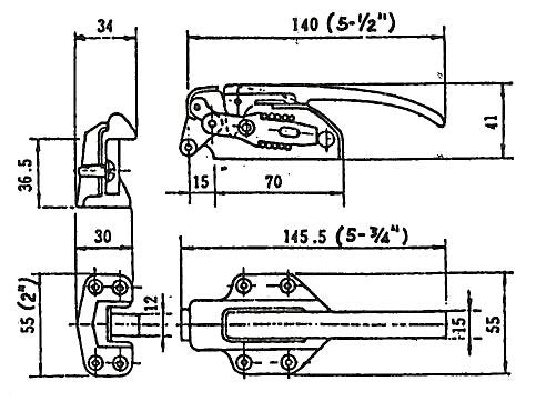 Refrigerator Door Latch Set - QKL-6